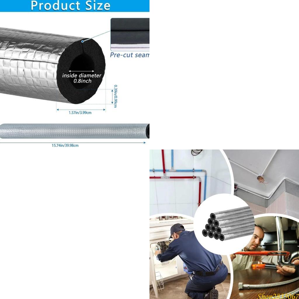 Pipe Insulation Foam - 10Pcs Freeze Cover Pipe Wrap Insulation
