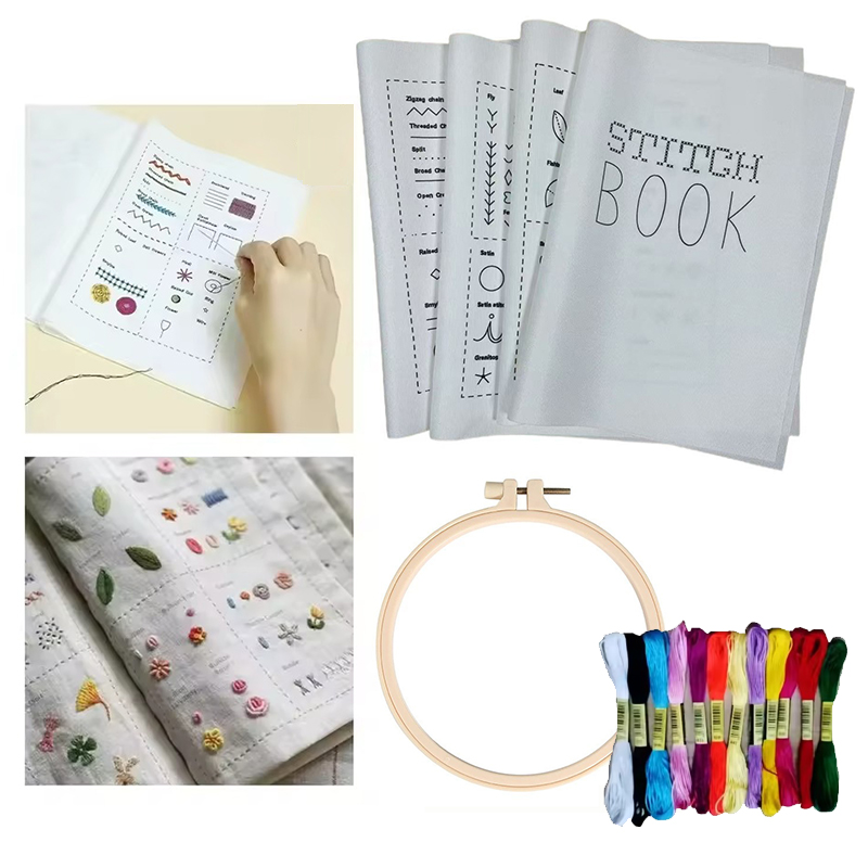 Home Improvement For Beginners - 1Set Embroidery Stitch Book Home Practice
