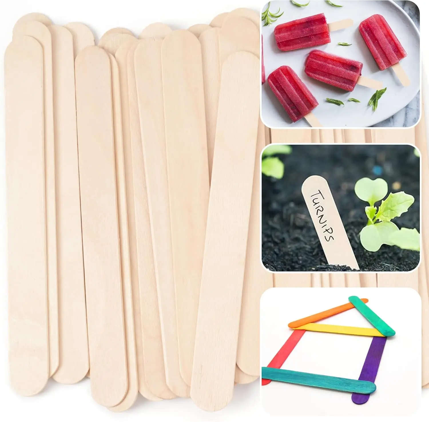 200/100/50/5pcs Tattoo Waxing  - Wood Filler Stick 评论和价格