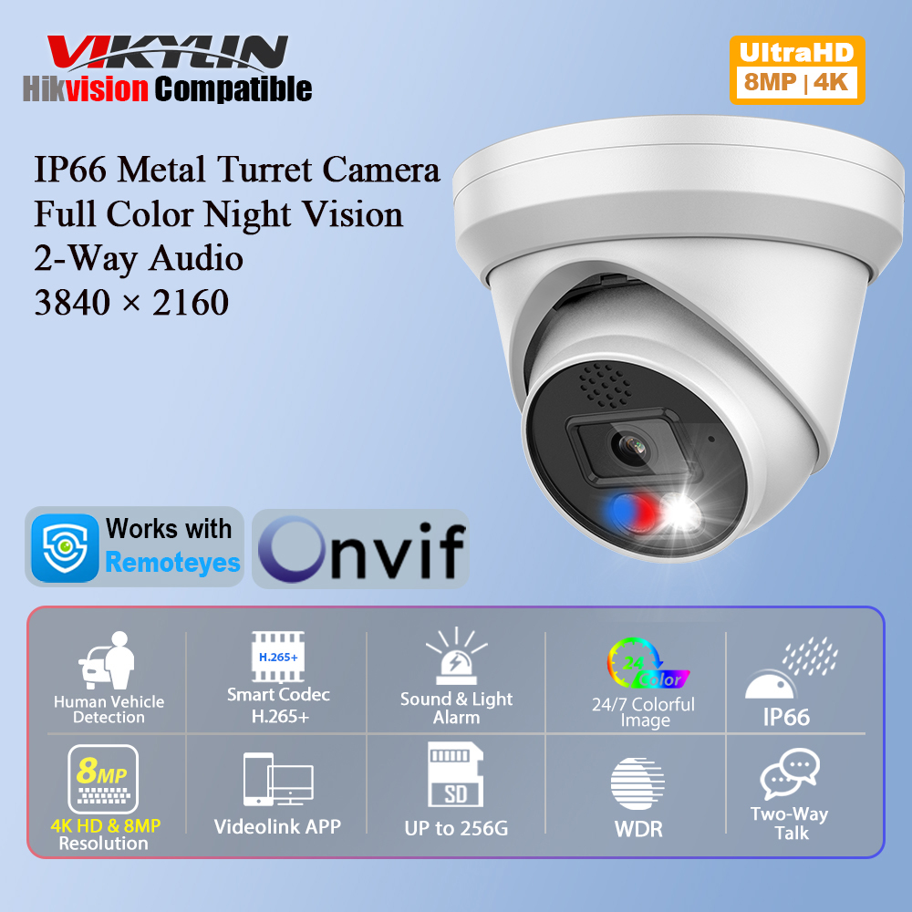 Vikylin 4K 8MP Alarm Full Colo - Home Improvement Videos 评论和价格