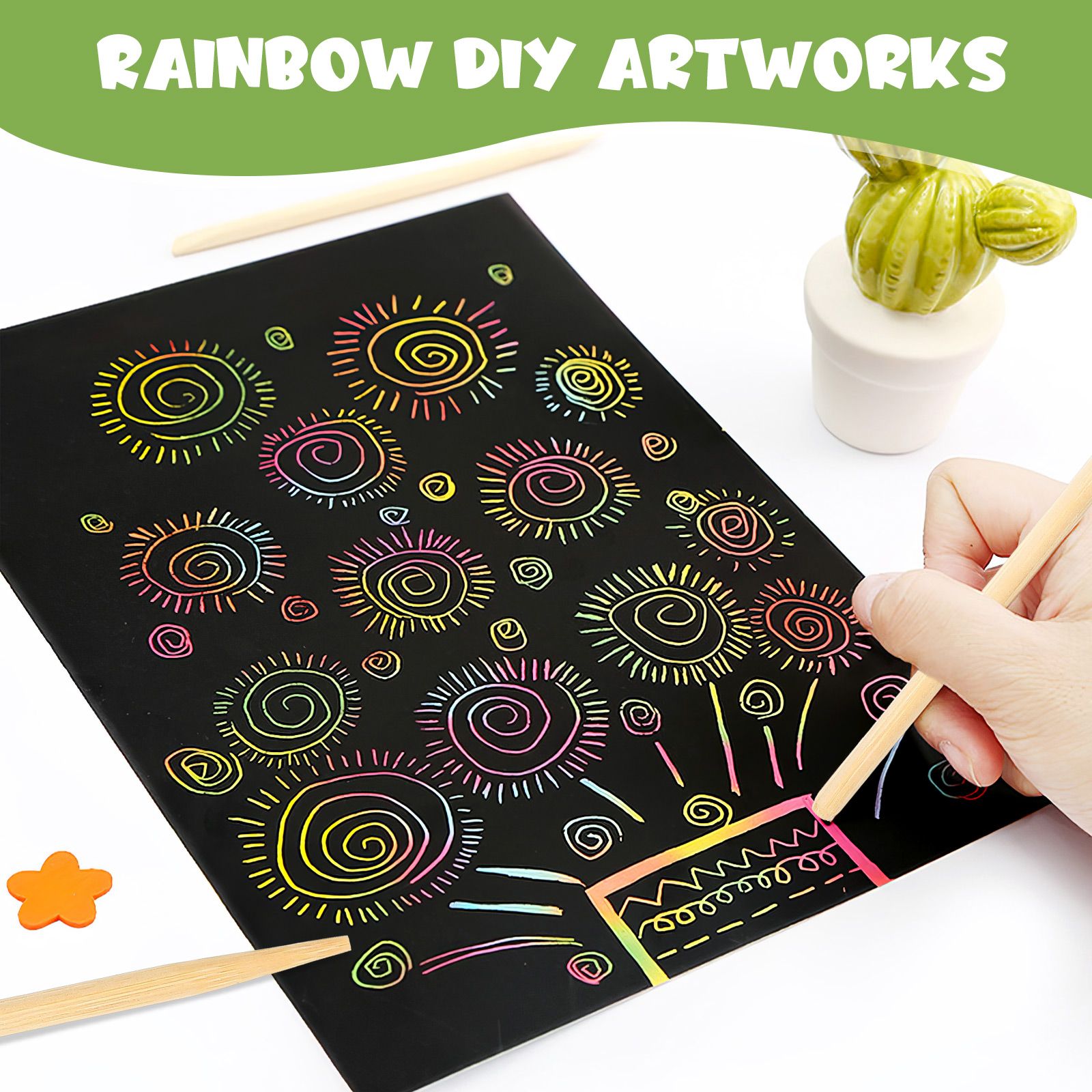 30pcs Scratch Bamboo Pens Wax  - Wood Filler Stick 评论和价格