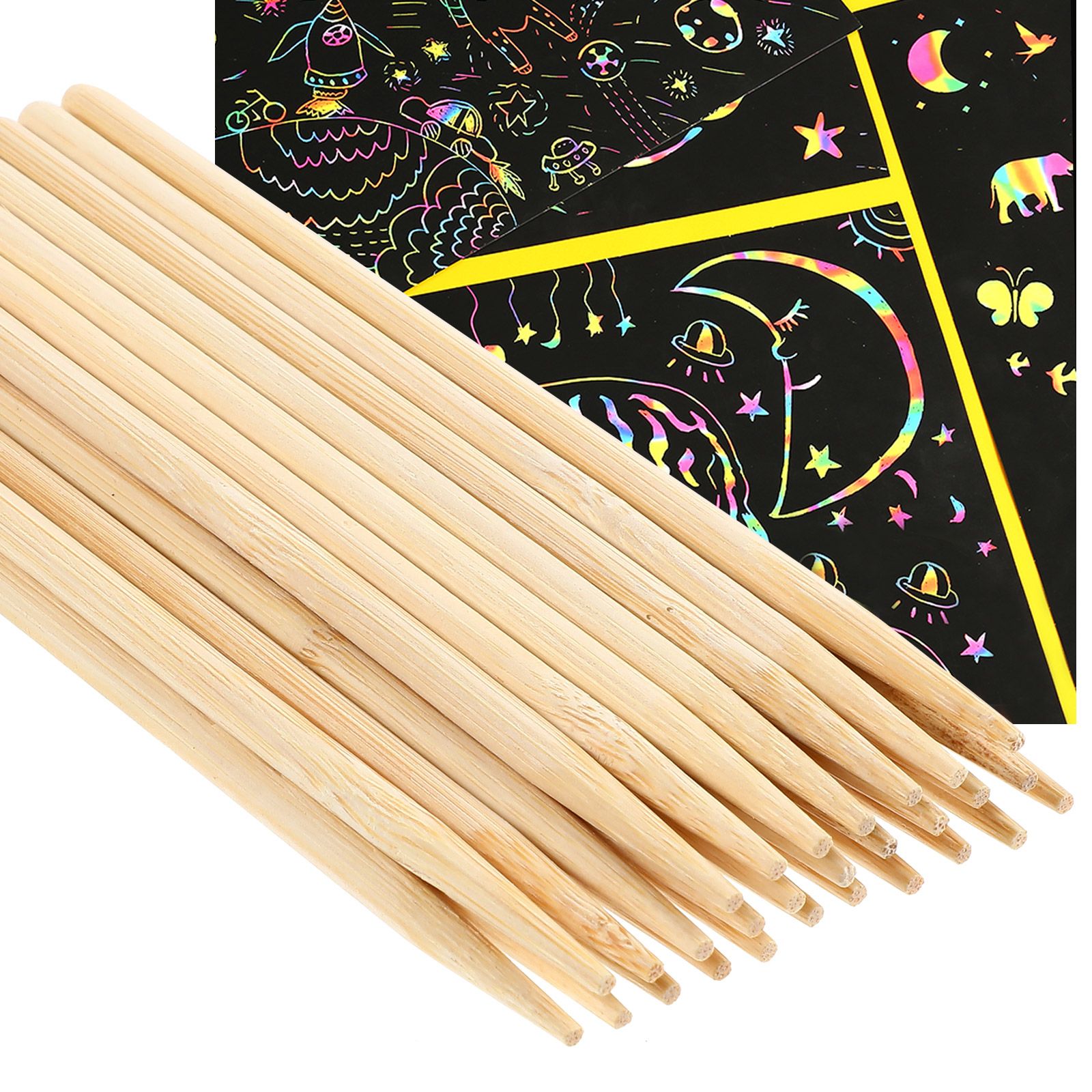 30pcs Scratch Bamboo Pens Wax  - Wood Filler Stick 评论和价格