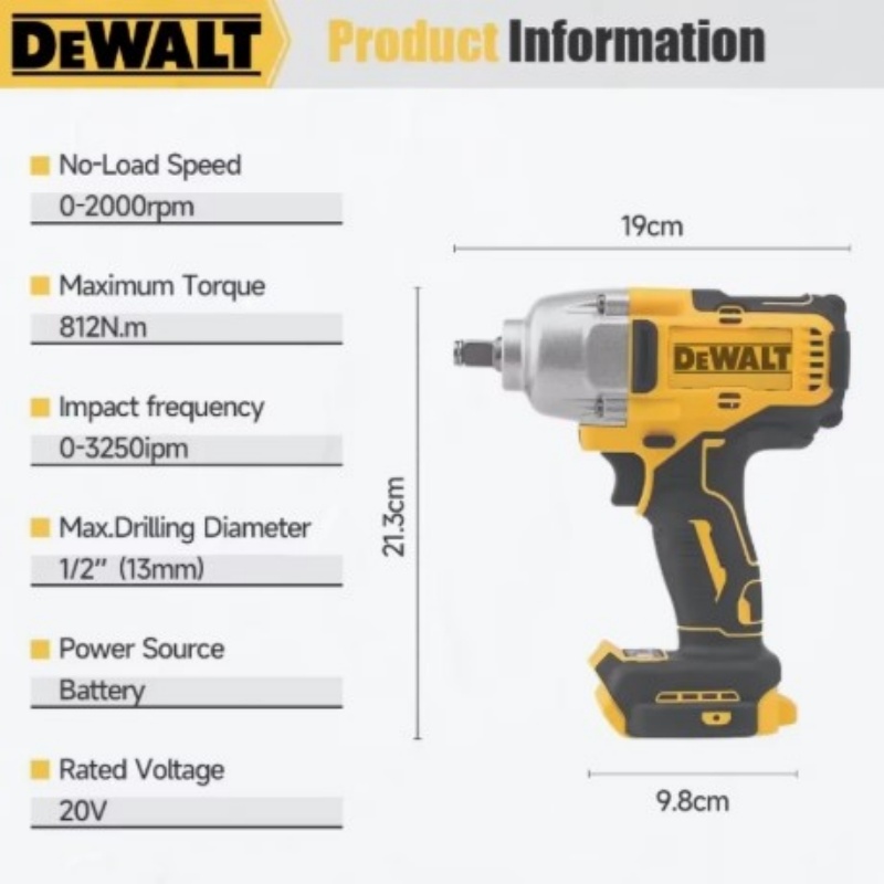 DEWALT DCF892 High Torque Brus - Home Improvement Services 评论和价格