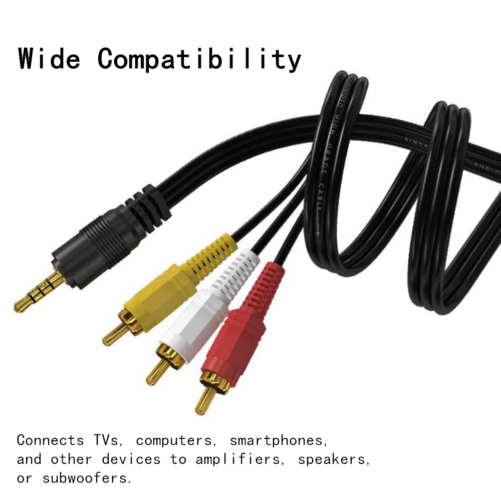 3.5mm to 3 RCA Audio Video Cab - Home Improvement Videos 评论和价格
