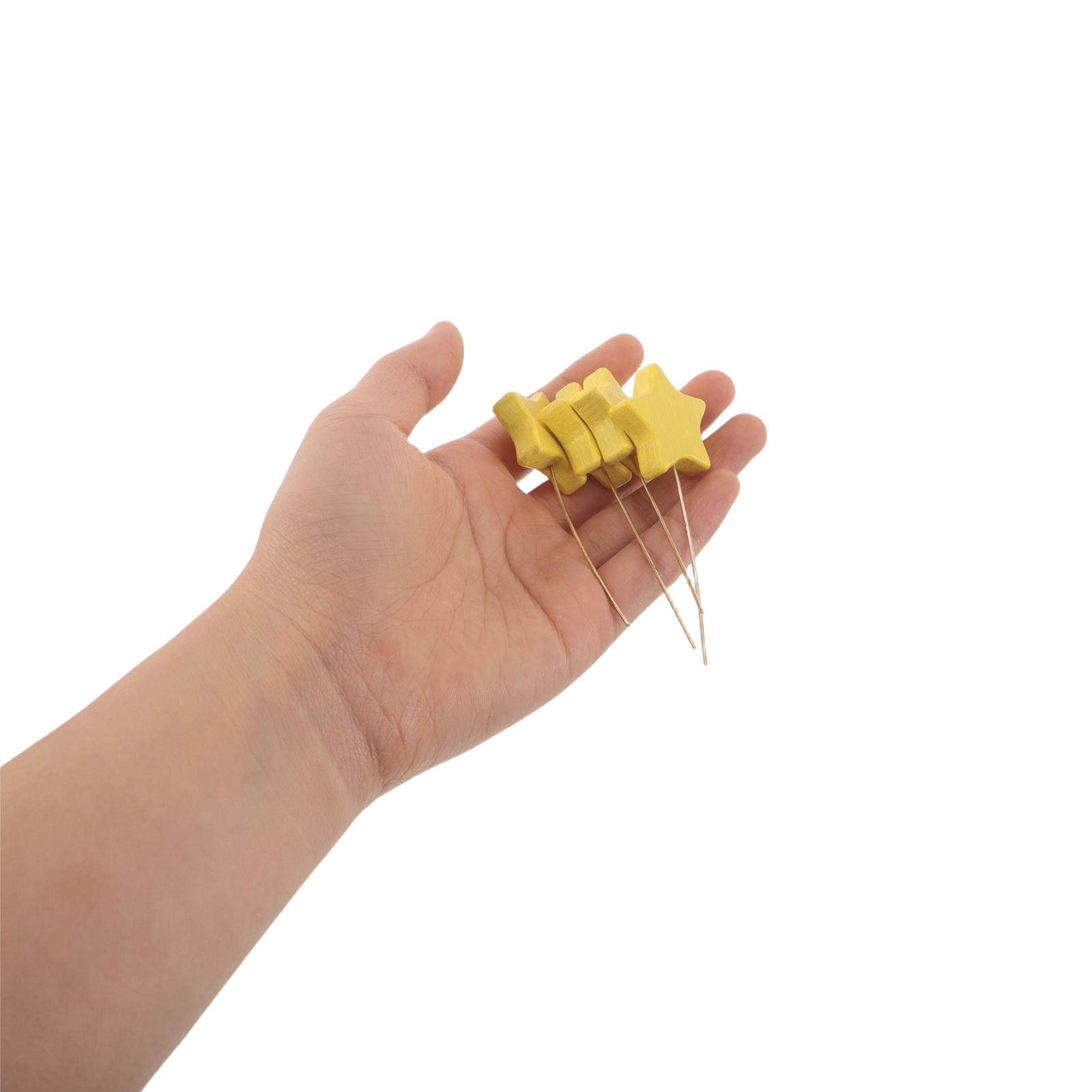 6Pcs Wooden Star Picks Mini St - Wood Filler Stick 评论和价格