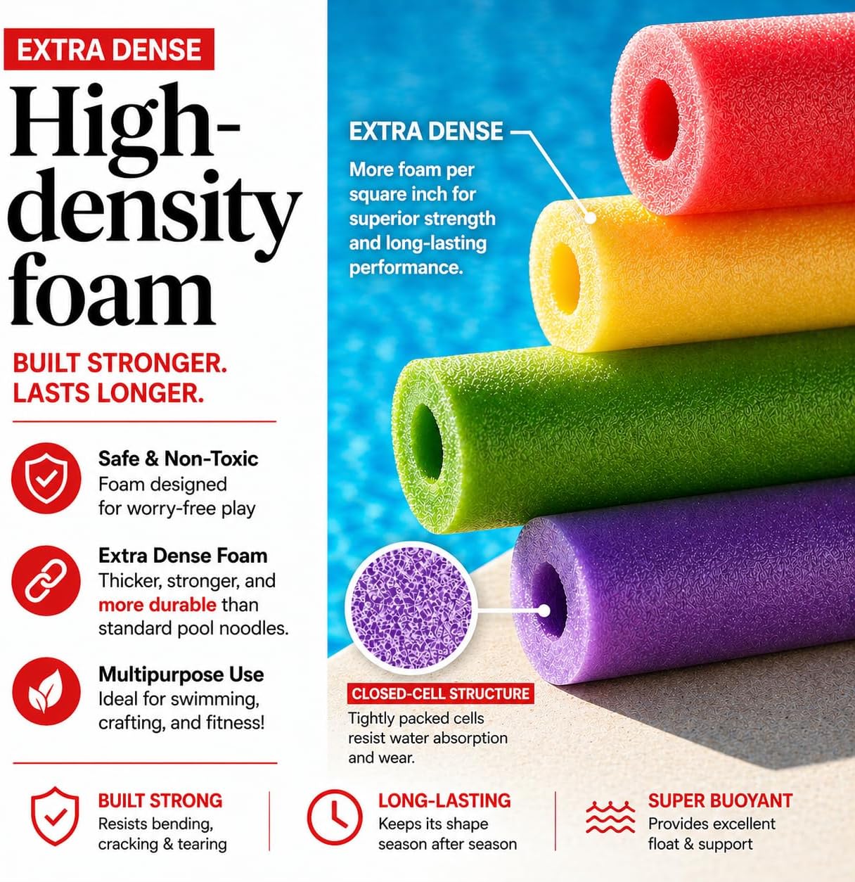 40 Pack Pool Noodles Foam - 4  - Pipe Insulation Foam 评论和价格