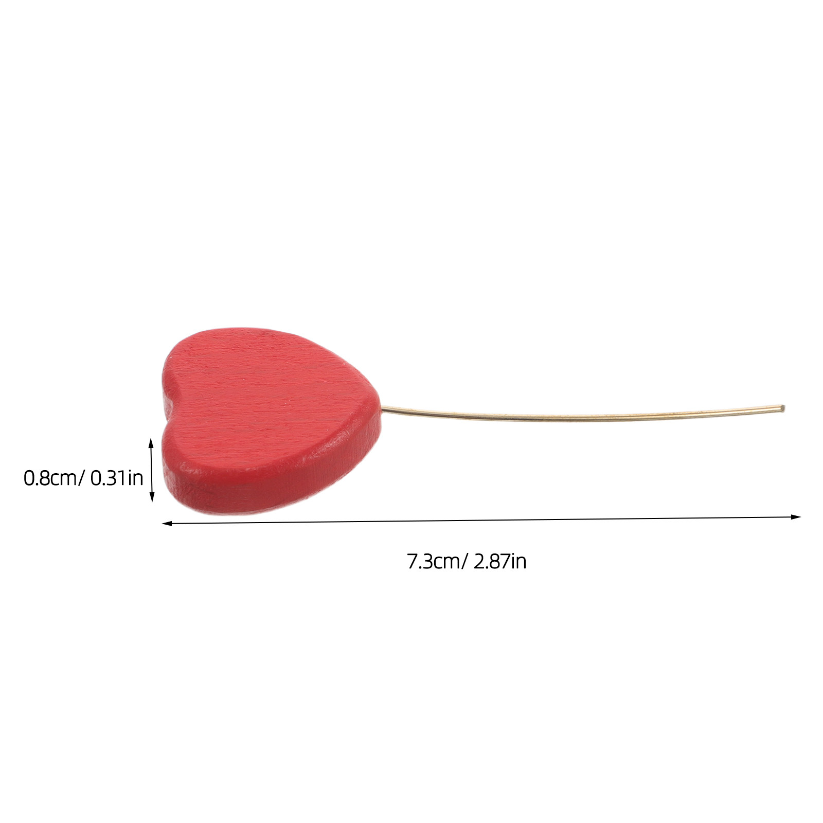6Pcs Wood Heart Picks Decorati - Wood Filler Stick 评论和价格