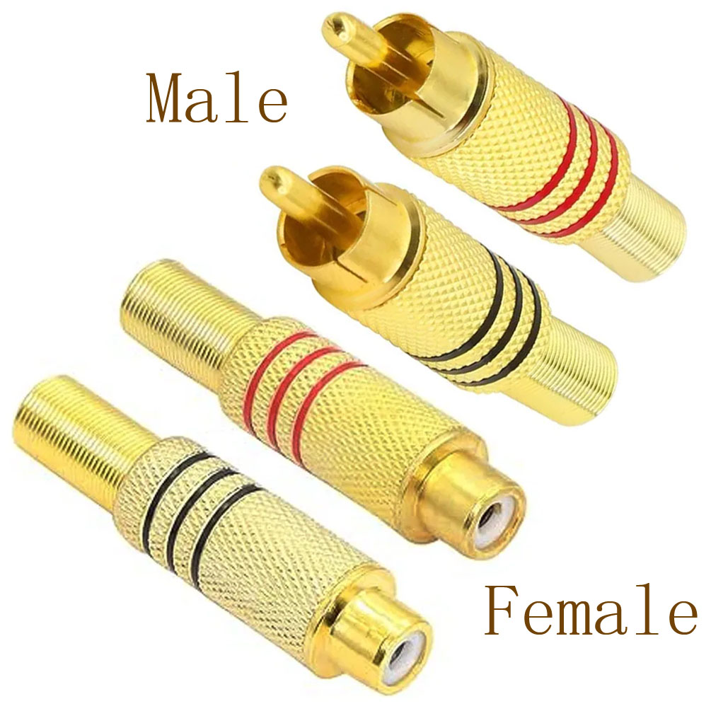 4PCS RCA Plug Gold Plated Sold - Home Improvement Videos 评论和价格