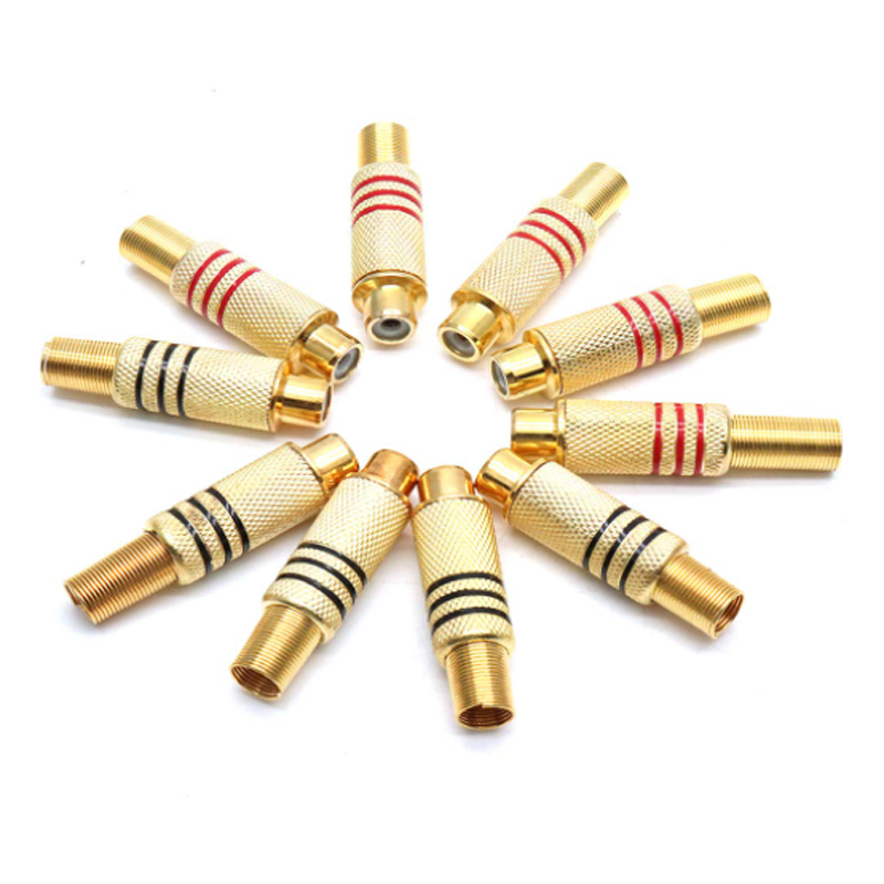 4PCS RCA Plug Gold Plated Sold - Home Improvement Videos 评论和价格